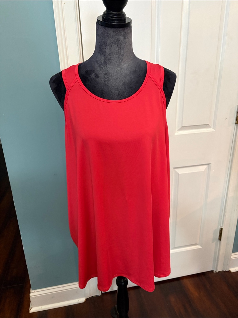 tek gear Red Scoop Neck, Raceback Athletic Tank - 2X